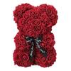 Orsetto di rose 25 cm Orsetto di fiori Orsetto di schiuma artificiale per San Valentino Anniversario Matrimonio Natale Compleanno Festa Regalo