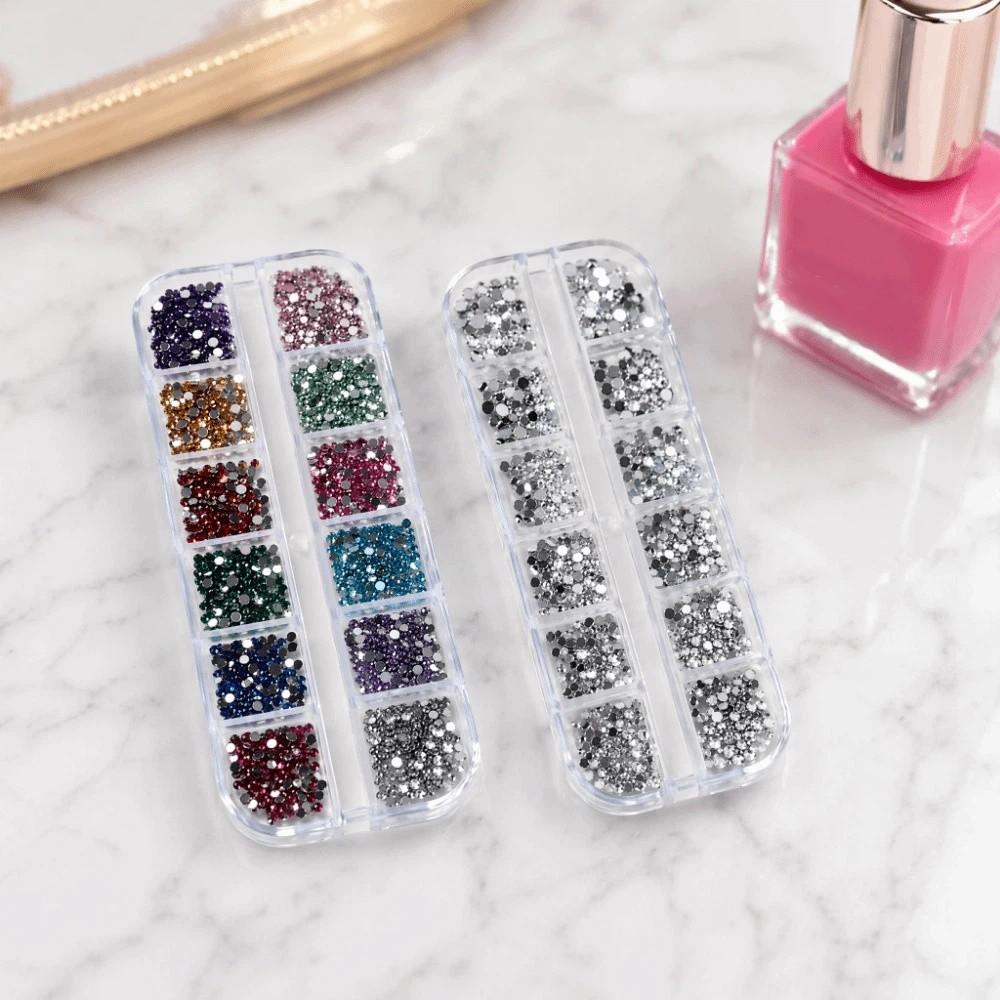 2Box Mixed Color Nail Crystal Charms ultra-shimmer Manicure  Rhinestones  Versatile Decoration