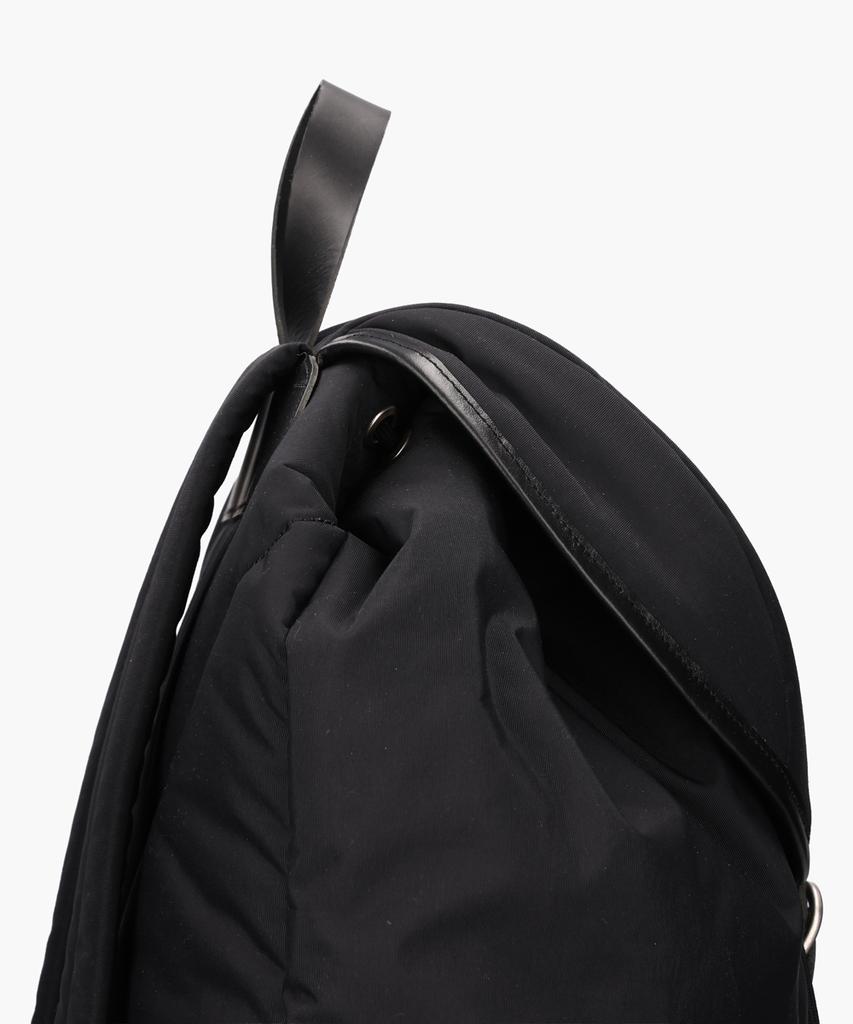 Thetung [Japanese Material_Neoul] Premium Leather Trim String Backpack [Black]