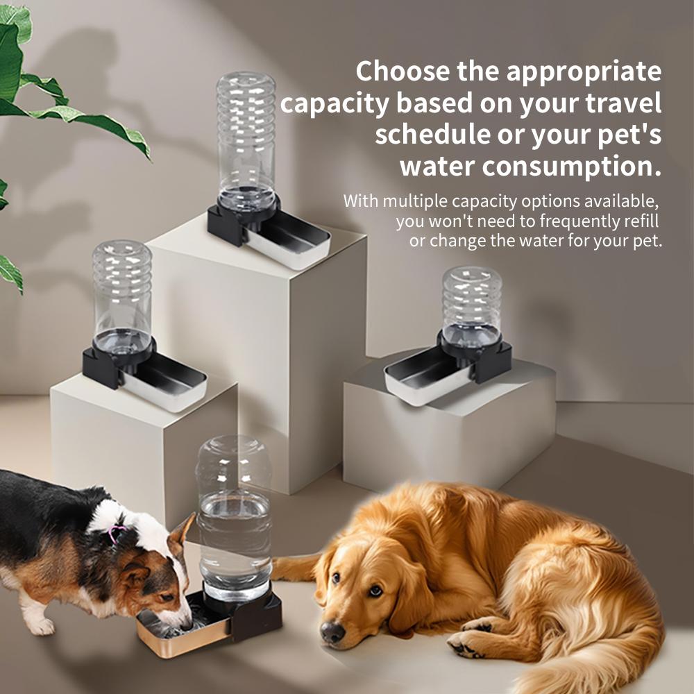 Large Capacity Stable Leak-free Plastic Stainless Steel Pet Water Dispenser For Cats And Dogs