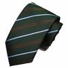 Michiko London Bonded Fabric with Lining for Made In KOSHINO Striped Silk Wrinkle-Resistant Volume, Japan, 100% Tie, Unisex, MKJ-029 (Green)