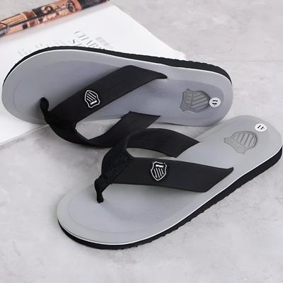 Menn Sommer Flip Flops Strandsandaler Anti-Skli Innendørs Utendørs Casual Flat Sko Høykvalitets hjemmetøfler for menn