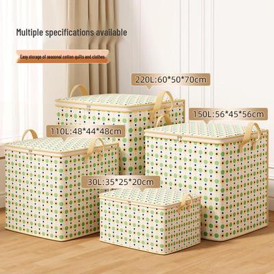 Large Floral Polka Dot Travel Storage Bag for Luggage and Quilts