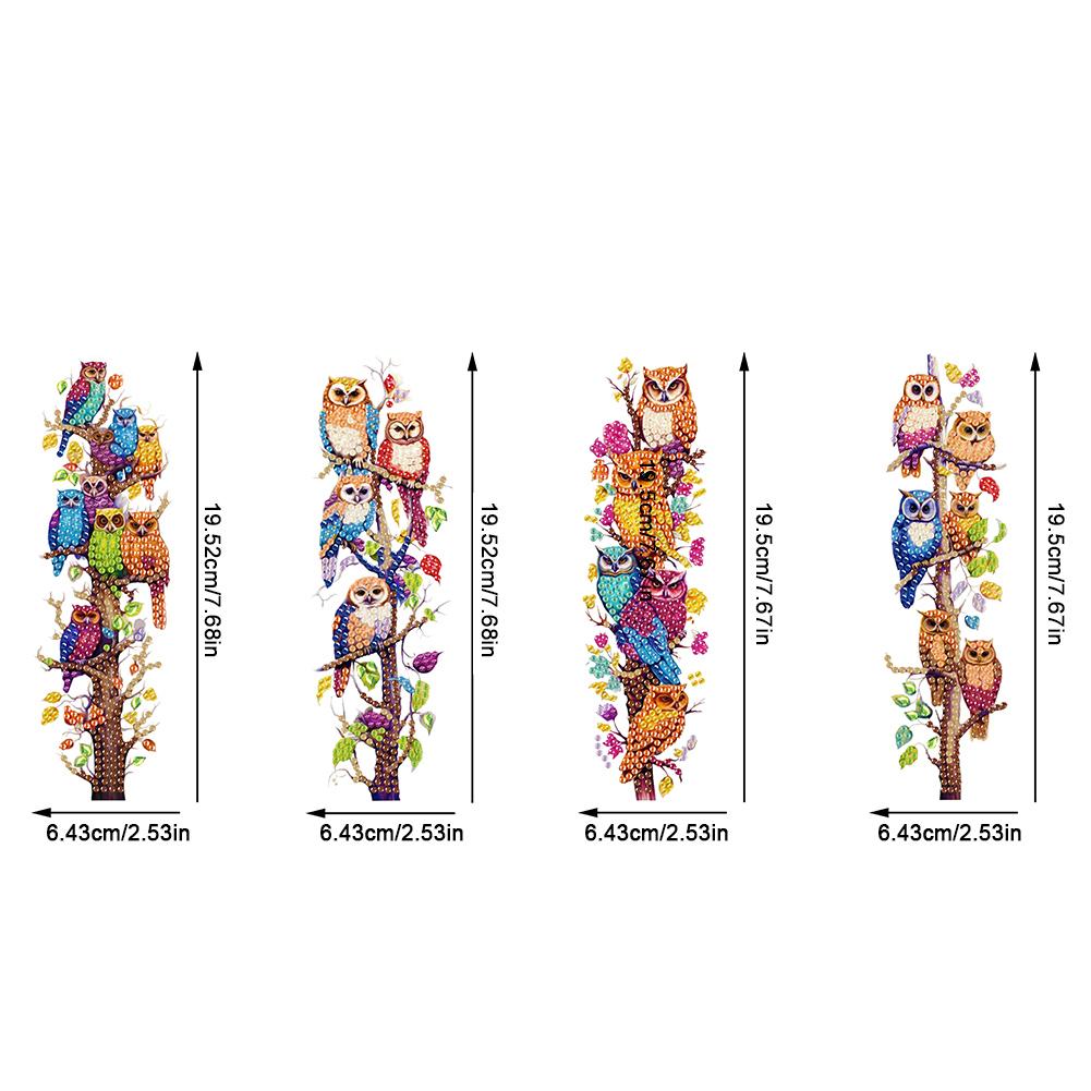 4Pcs Special Shape Bluebird Diamond Bookmark Art Projects 5D DIY Diamond Painting Bookmark DIY Bookmarks Diamond Painting Kits