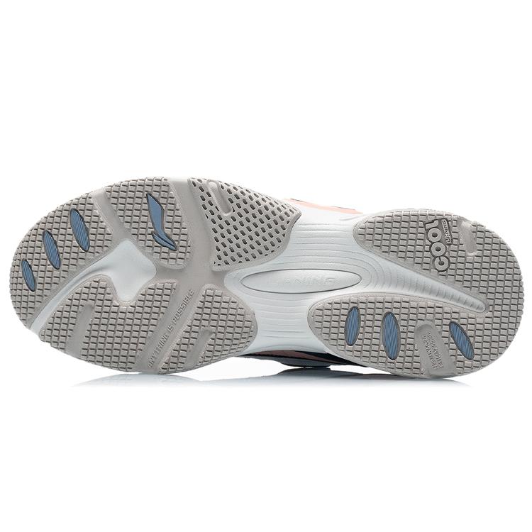 New LiNing Nebula OG Cushioned Anti Slip And Wear Resistant Lightweight Low Top Sports Casual Shoes Women's White Blue Pink AGCR014-5