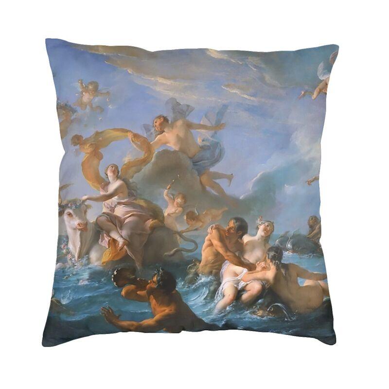 Golden Baroque Elegance Style Square Pillowcover Home Decorative Cushion Cover Throw Pillow for Car Doublesided Printing