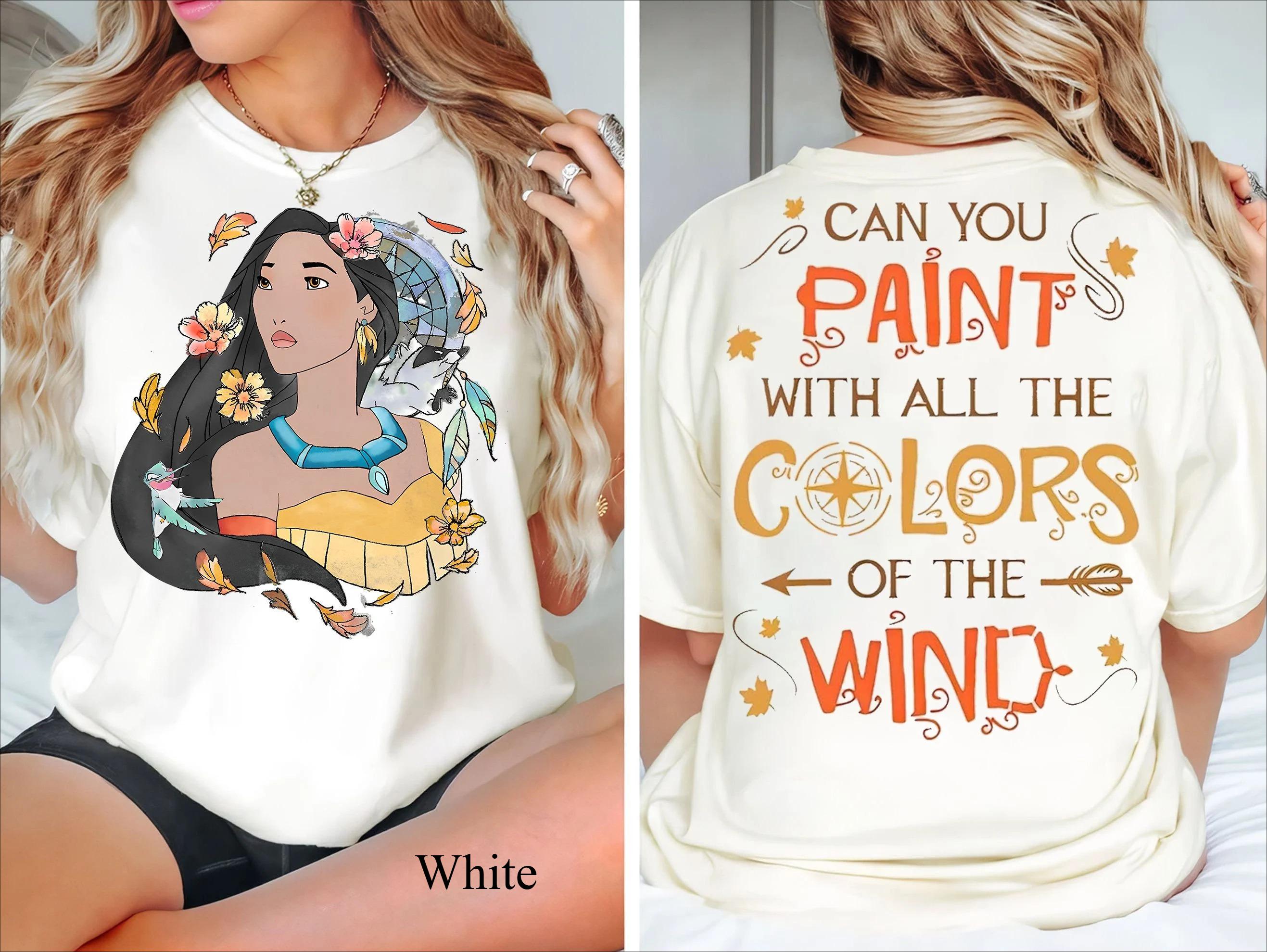 Cute 2Sided   Pocahontas Portrait Shirt Meeko Afternoon Dreaming Tshirt Wdw Magic Kingdom Tee S