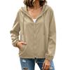 Women Lightweight Hooded Windbreaker Jacket Full Zip Outdoor Casual Sports Coat with Adjustable Drawstring and Pockets for Everyday Use