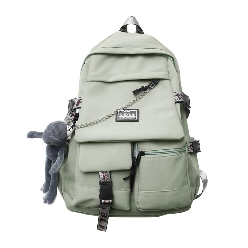 

Студенческий школьный рюкзак большой емкости женский рюкзак водонепроницаемый дорожный рюкзак модный рюкзак 31x14x45cm зелёный