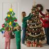 Felt Christmas Tree with Turnip Decorations for Children, Artificial Felt Christmas Decorations, Diy