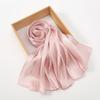 Premium Shimmer Silk Satin Hijab Scarf Women Luxury Solid Color Plain Hijab Shiny Shawl Silk Feeling Stain Wraps Shiny Stoles