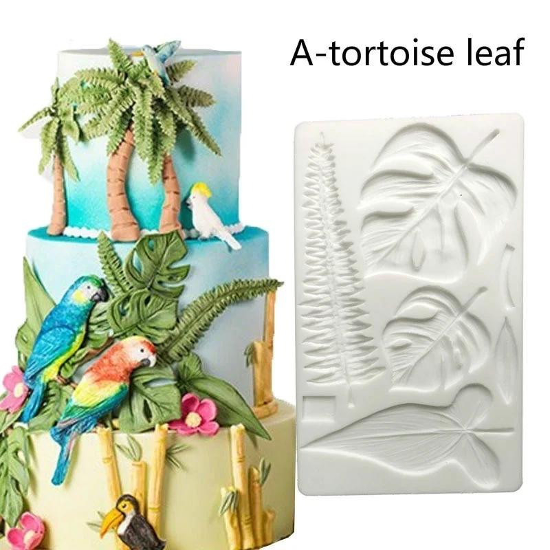 Turtle Leaf Lavender Flamingo Parrot Model Pineapple Fruit Mould Silicone Cake Mould Fondant Baking Tools Baking Accessories