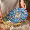 Bohemian Ceramic Plate Home Western Cuisine Plate Creative Cuisine Plate Restaurant