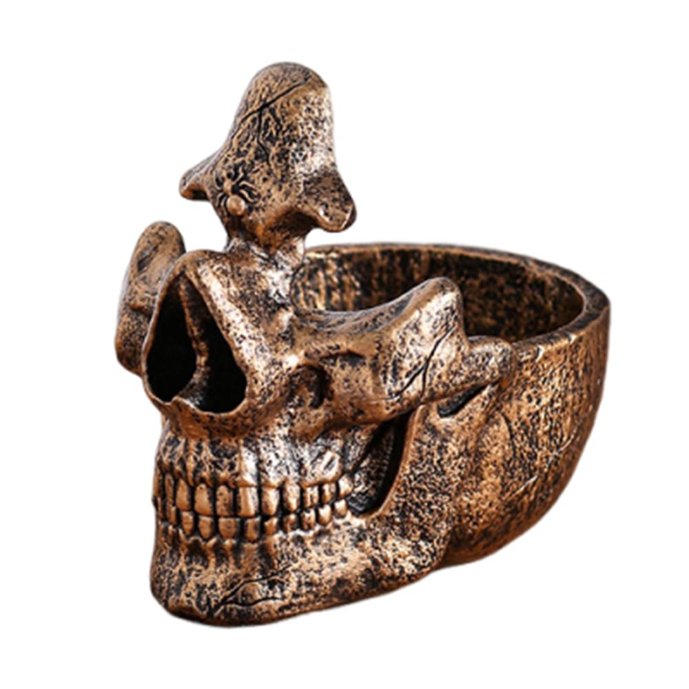 Anti-slip Skull Glasses Holder Creative Skull Resin Sculpture Glasses Display Stand  Living Room