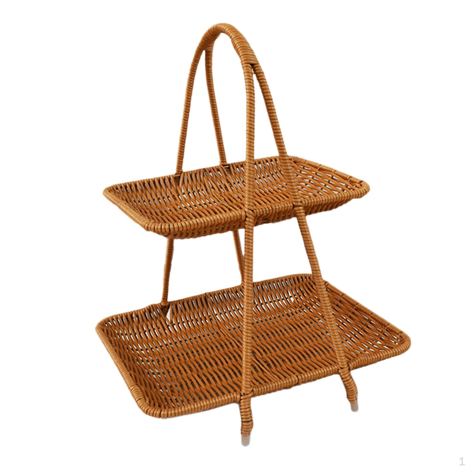 

Элегантный держатель для фруктов и закусок с удобной верхней ручкой Two Layers