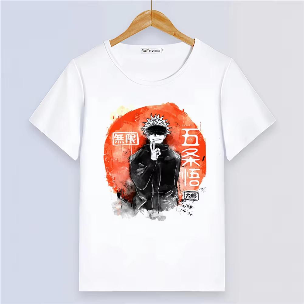 Anime Jujutsu Kaisen Fashion Short Sleeve Womens Summer Top Digital Print Couple Cartoon T Shirt Harajuku Style Clothes Women And Men T-Shirt