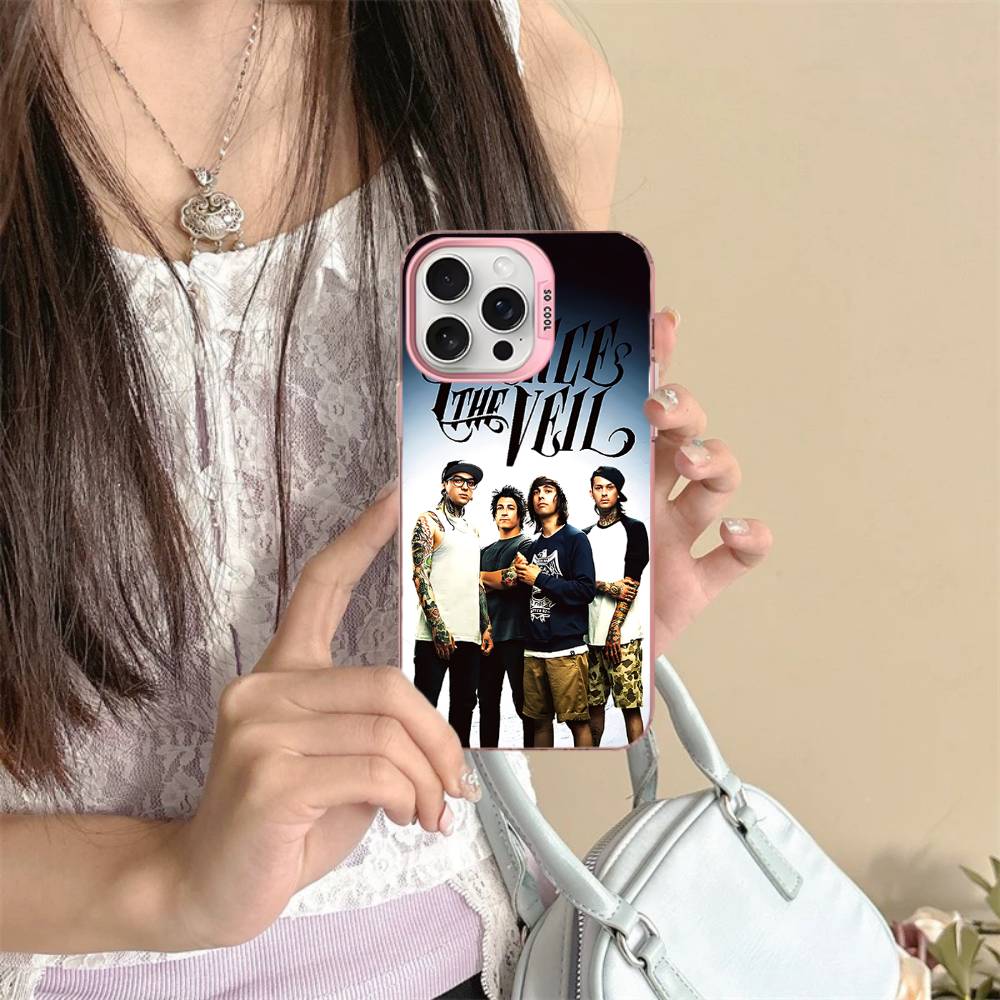 P-Pierce The Veil Band Phone Case Color Silver Shell For IPhone 17 16 15 14 13 12 11 Pro Max Plus
