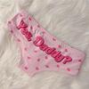DeanFire Kawaii 3D Panties Women Underwear Yes Daddy Hearts Funny Print Push Up Briefs Lingerie Thong