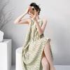 Suspender nightgown women's summer sexy long can wear cotton silk pajamas spring and autumn thin high-end loungewear