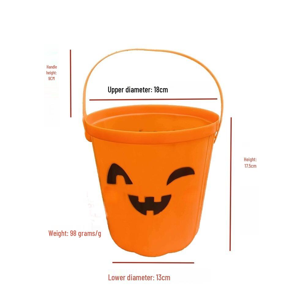 Handheld Pumpkin Lantern with Sound Control – Colorful Halloween Candy Bucket in Various Sizes