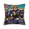 Fireman Sam Square Pillow Case Firefighters Cartoon Cushion Covers Awesome Zippered Decorative Pillowcase for Sofa 40*40cm