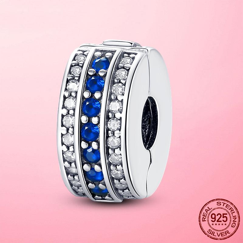 Verschlussclip 925 Silber Sicherheitskette Clip Charms Stern Perlen Stopper passend für Original Dora Armband Original DIY Schmuck