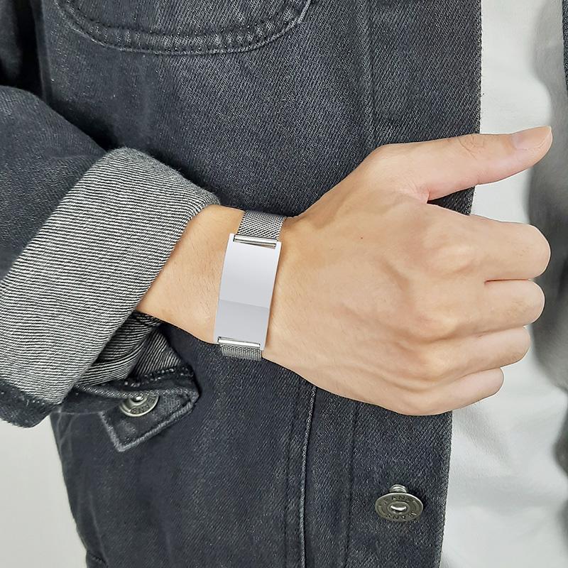 Vnox 10/16mm Adjustable Bracelets for Men Women Mesh Band Stainless Steel Metal Unisex Casual Jewelry