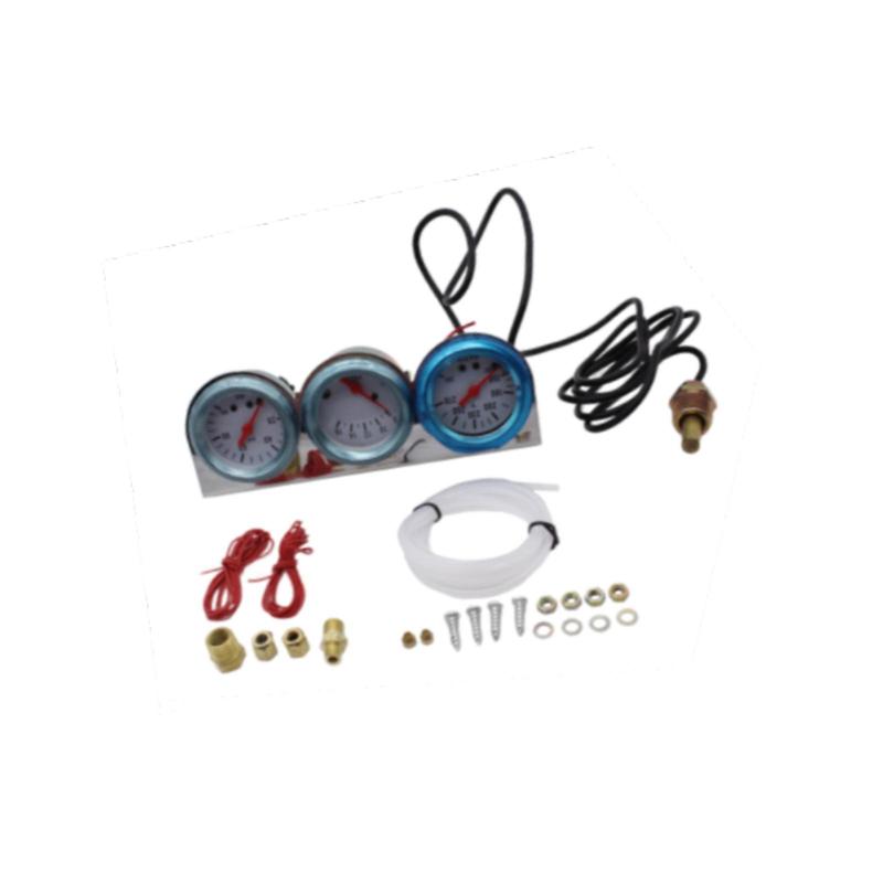 52mm Car Triple Gauge Water Temperature Gauge Auto Accessory Professional 52mm Universal Replacement 8V to 16V Volts Gauge