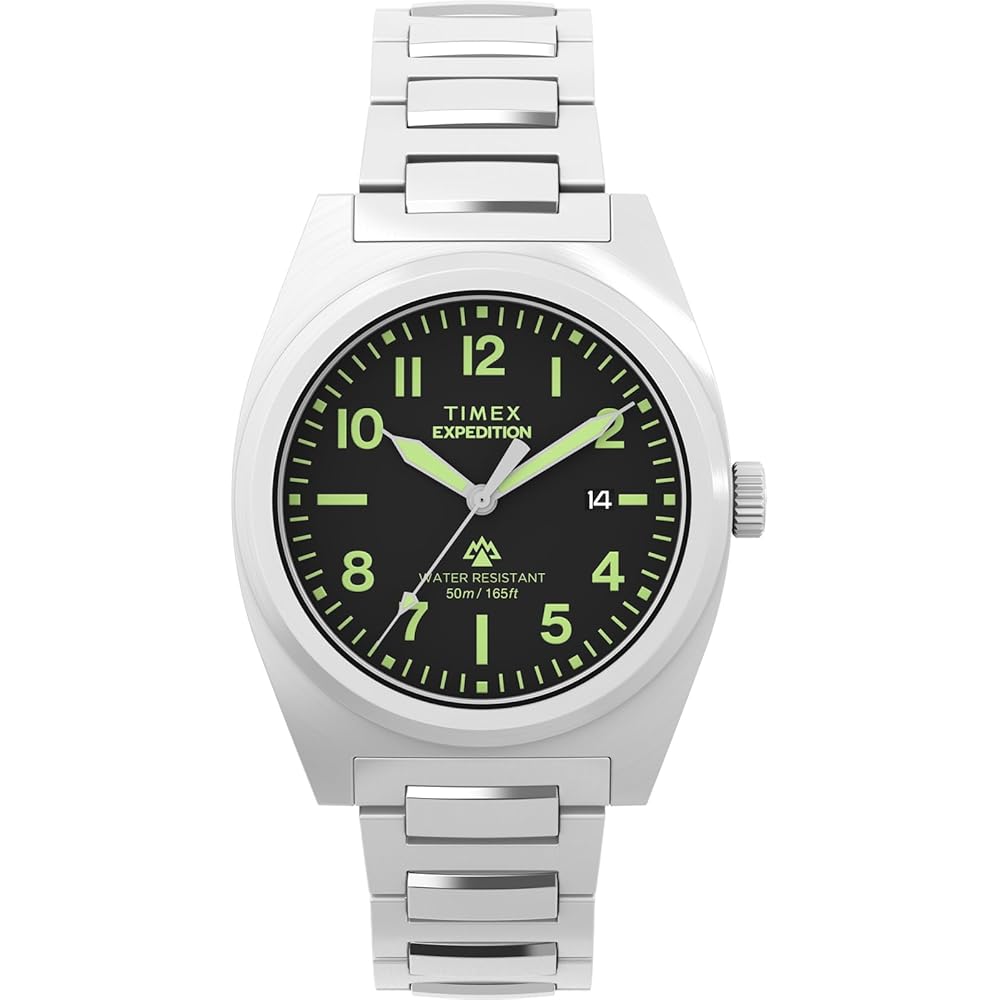 

Timex Expedition TW2Y18300 Unisex Quartz Watch 5ATM Water Resistant Mineral Glass Black Dial Brass