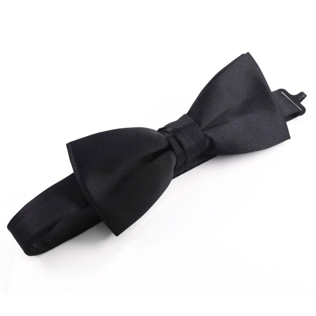 Black Satin Slim-fit Bow Tie Bc00035