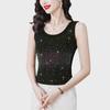 2024 Fashionable Heavy-Duty Diamond Bottoming Sleeveless Vest with Inner Slim Strap