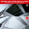 Top Glass Sunroof Sun Shade for 2025 Tesla Model 3, No Gap No Sag Roofs Sunshade with Storage Bag, No Gap No Sag Sunshade Roof Heat Insulation