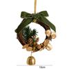 Exquisite Christmas Wreath Pendant Creative Pine Cone Bell Pendant Hanging Ornament  Balcony