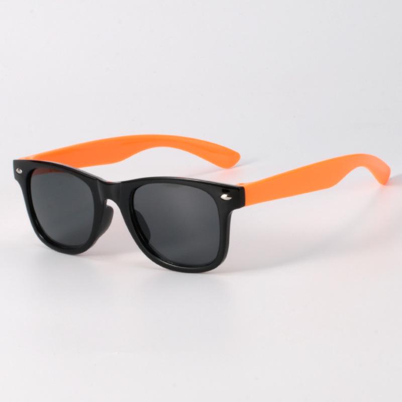 Anti-UV Color Block Children's Sunglasses: Trendy, Cute, Comfortable, Windproof & Sandproof for Boys and Girls