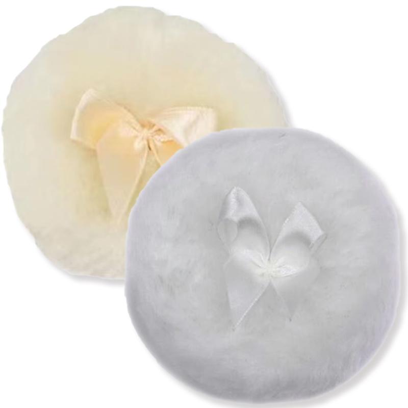 Large Fluffy Powder Sponge Puff Ultra Soft Washable Reusable Velour Face Body Powder Puff Loose Powder Puffs Wet Dry Makeup Tool