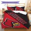 Louisville Cardinals Pattern Bedding Set Quilt Cover Pillowcase Home Decor Gift (1 * Duvet Cover + 2 * Pillowcase, Without Core)