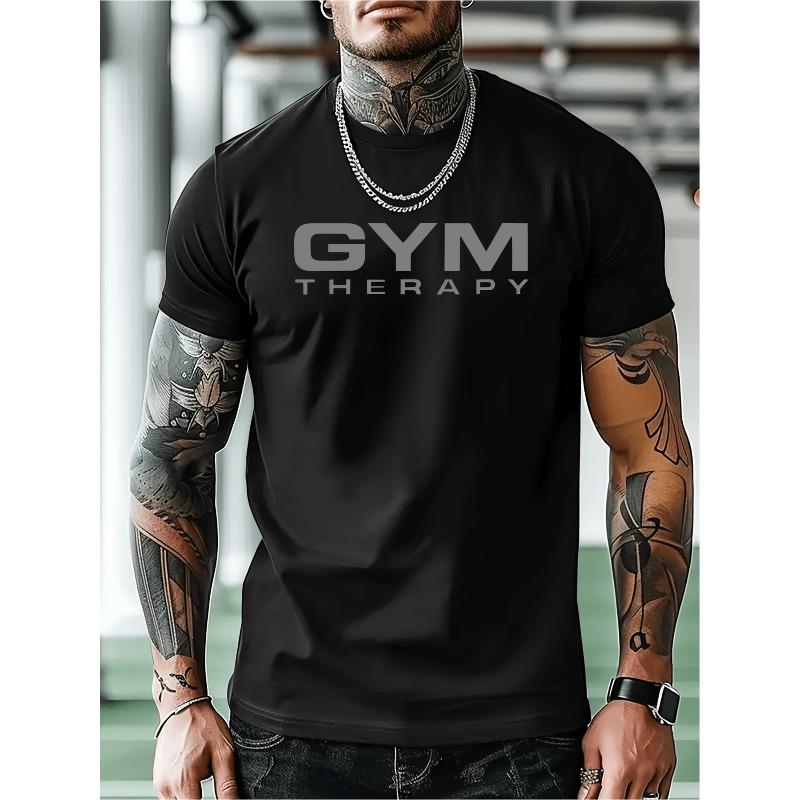 

Men s ShortSleeve Round Neck Casual TShirt Perfect for Everyday Summer Outfits S чёрный