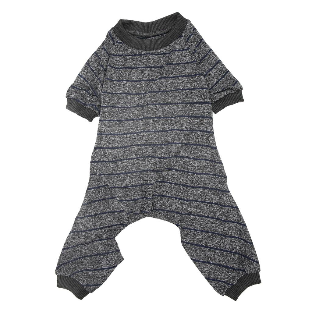 Striped Dog Pajamas Stylish Cute Summer Thin Soft Stretchable 4 Legs Puppy Jumpsuit for Dogs Cats