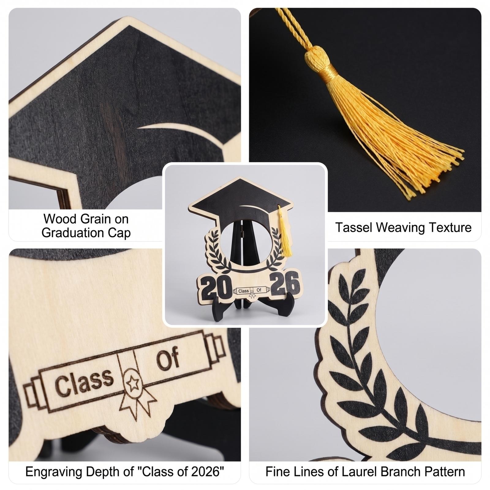 

Graduation Wooden Desktop Ornament One Size