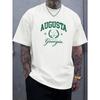 Europäische Größen 'AUGUSTA' Herren Freizeitmode Kurzarm-T-Shirt mit Print-Design, mit bequemem und atmungsaktivem geripptem Rundhalsausschnitt