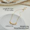 Stainless steel gold-plated dachshund necklace, stud earrings, three-piece set, cute cartoon niche design jewelry