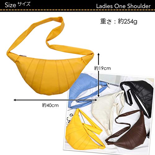 [Angel Moon] Crossbody Bag for Women, PU Leather, One-Shoulder, Half-Moon Bag, Photogenic, Instagrammable, SNS-worthy, Fashionista, Feminine, Cute, Ad