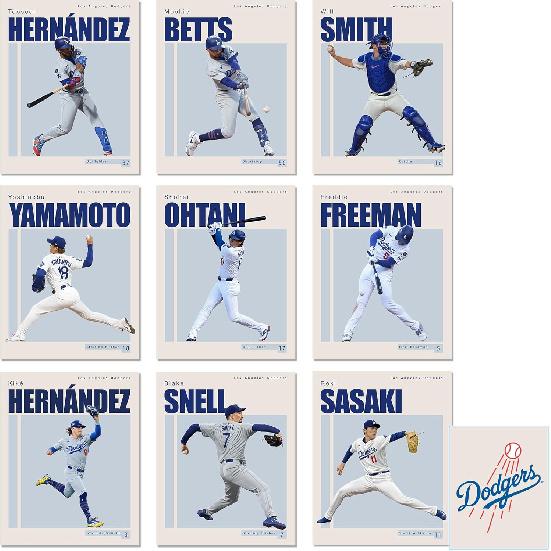LA Dodgers Player Posters – Los Angeles Dodgers Decorations Baseball Wall Decor - Shohei Ohtani, Mookie Betts, Freeman, Snell, Yamamoto, LA Shohei 8W x 10L