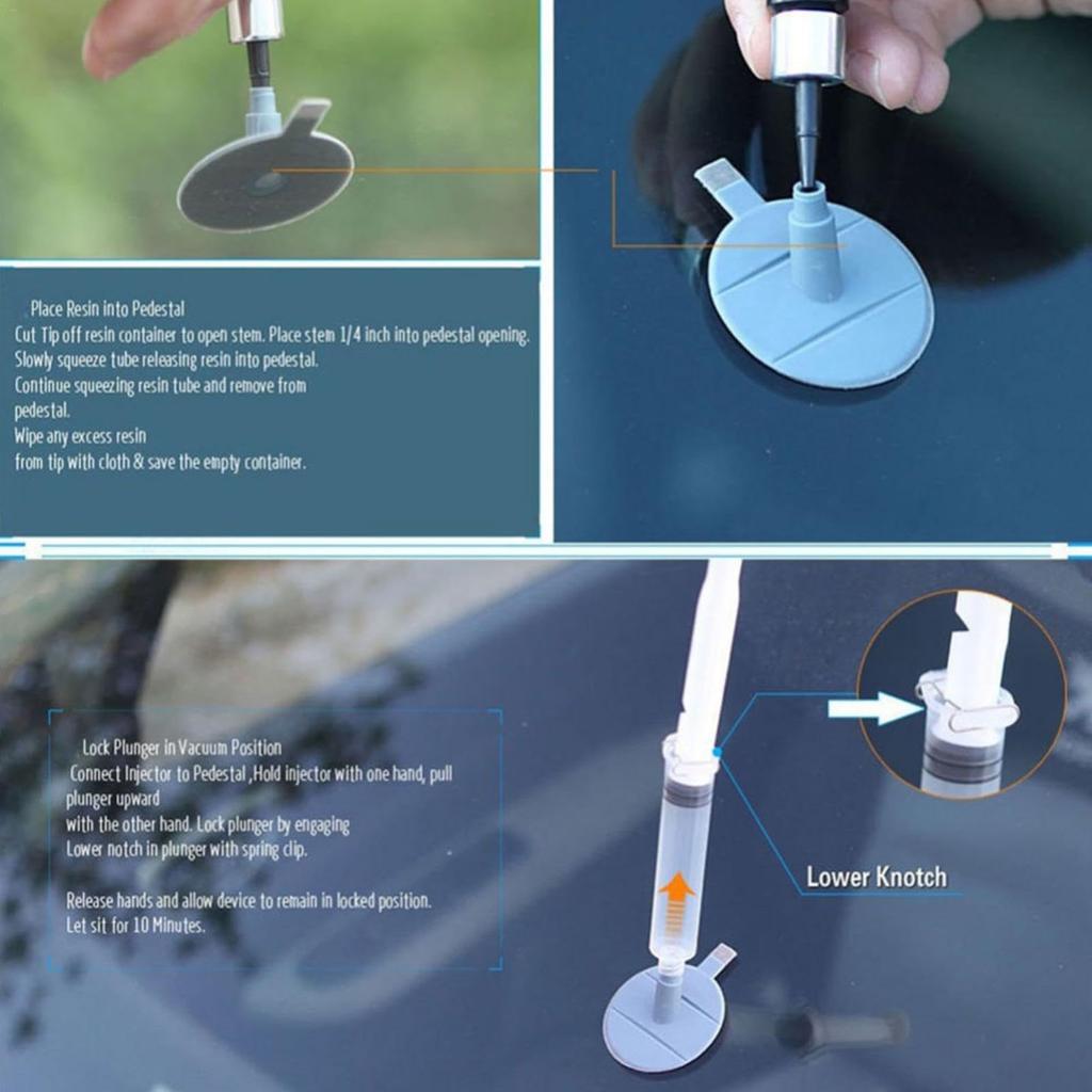 Car Windshield Repair Kit, Car Glass Repair Tool, Windshield Stepping Stone Repair Kit, Diys,