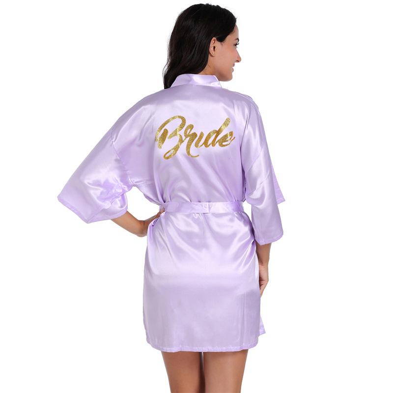 Women's Summer Thin Solid Robe Ladies Sleepwear Letters Print Kimono Lace Up Loungewear