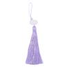 White Jade Lotus DIY Jewelry Curtain Clothes Decorative Accessories Key Car Bag Hanger Craft Tassels