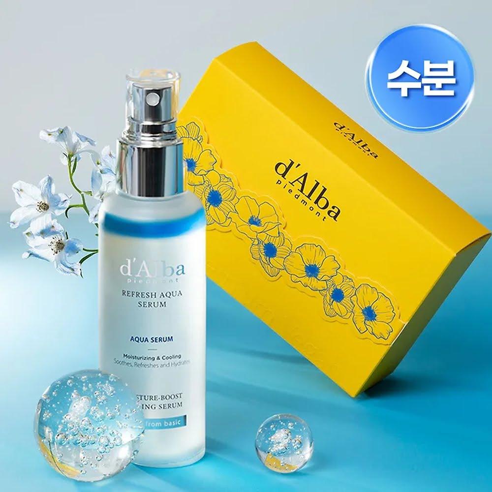 d'Alba First Refresh Aqua Serum Cadeauset (100ml) - [K-BEAUTY] Verkoelende Blauwe Mist & Verfrissende Kalmerende Hydratatie