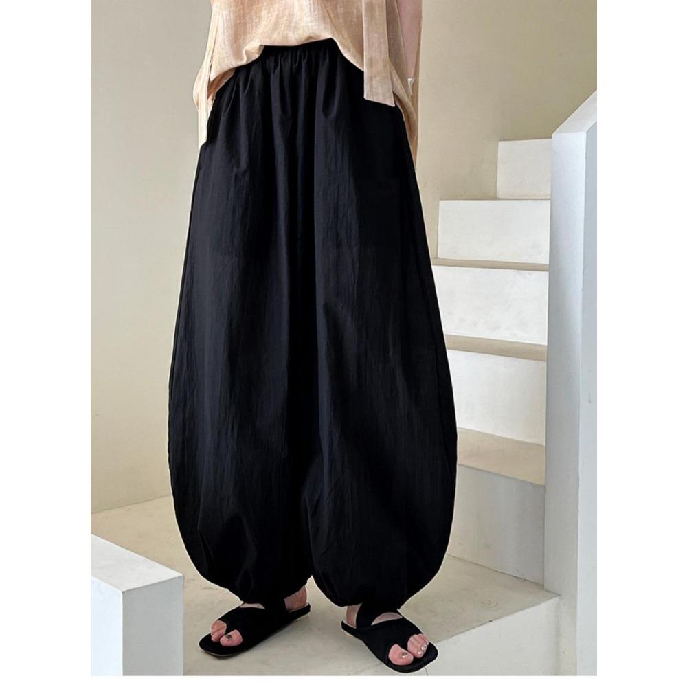 Breathable Cotton~summer New White Loose Bloomers Women's Design Wide Leg Pants Yamamoto Pants Relaxed Pants