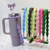 Silicone Material Water Bottle Handle Portable Design Flower Pattern Water Bottle Lanyard Durable Water Bottle Sling