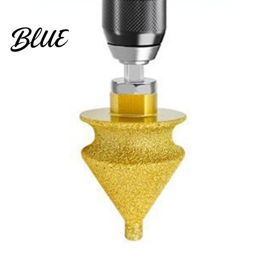 Hole Opener Drill Bit Diamond Chamfering for Grinder 4-in-1 Saw Beveling Grinding Head Ceramic Tile Chamfering/Hole Enlarging/Polishing/Arc